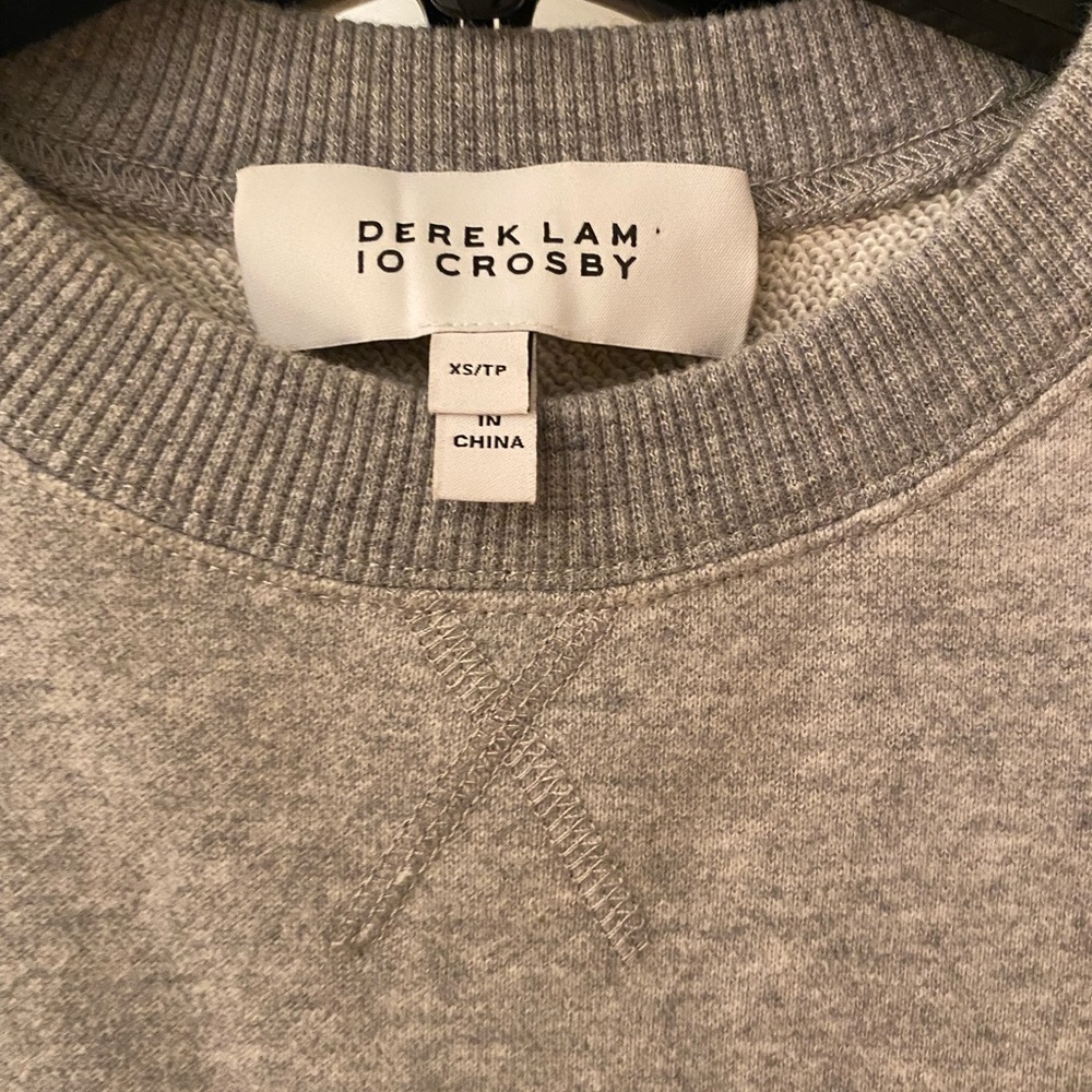 Derek Lam, XS, rolled short sleeve cropped crewneck sweatshirt top, fall must!! - Picture 2 of 7